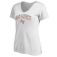 thumbnail image 2 of Women's White Air Force Falcons Floral Arched V-Neck T-Shirt, 2 of 3
