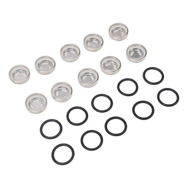 10 Pcs Verre de Visée pour Cylindre de Frein, Réservoir de Cylindre de Frein avec Anneau pour Moto ATV