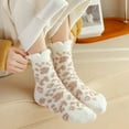 thumbnail image 3 of Dalrosia 6Pairs Fuzzy Socks for Women Warm Fluffy Socks Winter Slipper Socks Soft Cute Leopard Socks, 3 of 4