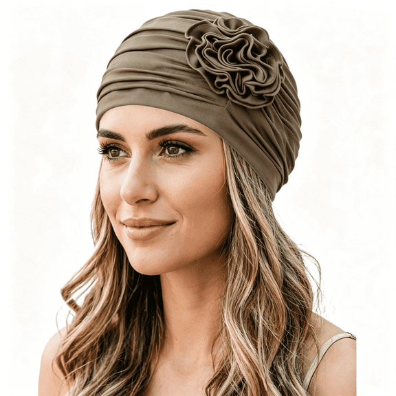 XIBUFE Chemo Hats for Women Flower Beanies with Stretch Elastic Turbans Soft Cancer Hats Head Coverings Scarf Headwraps