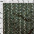 thumbnail image 2 of oneOone Polyester Lycra Fabric Leaves & Floral Block Print Sewing Fabric BTY 56 Inch Wide, 2 of 4