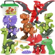 DINORUN Boys Toys ages 3 - 7 Take Apart Dinosaur Toys Building Engineering Kits Gifts for Kids