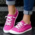 thumbnail image 2 of NOKIO Womens Low Top Canvas Shoes, Lace up Canvas Sneakers, Casual Tennis Walking Shoes Women Casual Shoes Solid Sports Shoes Canvas Fashion Casual Shoes, 2 of 7