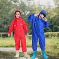 thumbnail image 6 of YOUI-GIFTS Kids Toddler Rain Suit Waterproof Coverall with Hood Baby One Piece Rainsuit Muddy Buddy Jumpsuit 2-12 Years, 6 of 7