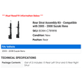 thumbnail image 2 of Rear Strut Assembly Kit - Compatible with 2005 - 2008 Suzuki Reno 2006 2007, 2 of 2