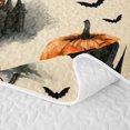 thumbnail image 5 of Manfei Cartoon Skull Quilt King,Minimalist Bat Halloween King Coverlet Set,3pcs,1 Bedspread and 2 Pillowcases, 5 of 7