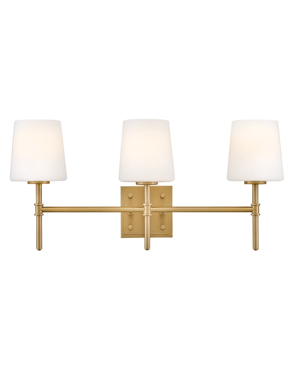 Hinkley Saylor Medium Bath Sconce - Integrated LED, Etched Opal Glass, Heritage Brass Finish