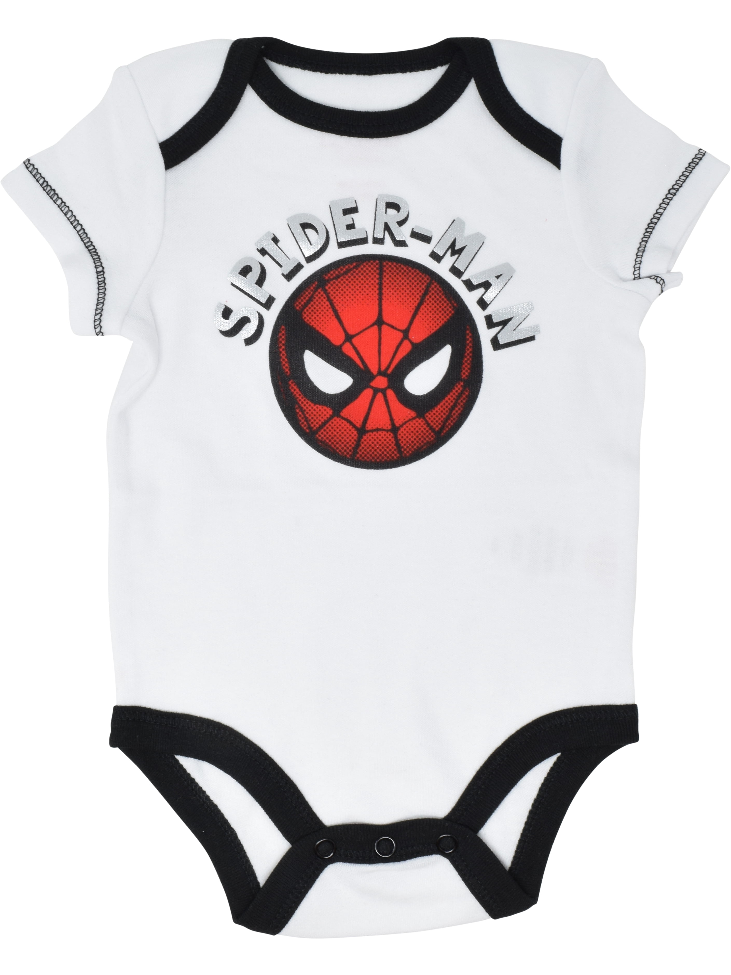 Marvel Spiderman Baby Boys 5 Pack Bodysuits 12 Months