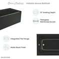 thumbnail image 4 of Voltaire 48" x 32" Left-Hand Drain Alcove Bathtub with Apron in Matte Black, 4 of 8