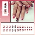 thumbnail image 2 of 24 Pcs French Tip Short Acrylic Nails Heart Lip Full Covers on Nails Valentines Day False Nails, 2 of 8