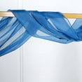 thumbnail image 6 of Efavormart 18Ft Royal Blue Sheer Organza Curtain Panels, Window Scarf Valance Wedding Arch Draping Fabric for Top Table Event Party Home Decor Stair Bow Backdrop Curtain Decoration, 6 of 11