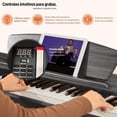 thumbnail image 4 of Piano Bluelander, Teclado Musical con Atril para Partituras, 3 Pedales con Banco, Negro, 4 of 5