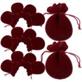 thumbnail image 1 of USHOBE 20Pcs Goodies Bag Dark Red Velvet Drawstring Pouches for Cookie Makers, 1 of 8