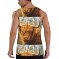 thumbnail image 3 of Easygdp Yak Men's Tank Top, Sleeveless Muscle T Shirts, Breathable, Quick-Dry, Loose for Gym, Running, Fitness - X-Large, 3 of 9