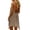 Khaki, variant on TAGOLD Womens Camis Sleeveless Round Neck Dress Solid Color Backless Linen Ruffle Dress