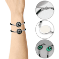 thumbnail image 3 of 2pc Pulseras Para Parejas De Sol Y Luna Brilla Oscuridad Xtellar negro, 3 of 3