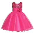 thumbnail image 1 of Coerni Robes de Soirée Sans Manches pour Filles Jolies Robe Princesse Smockée en Tulle à Sequins Robes de Fête de Mariage, 1 of 7