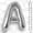 Silver, variant on Gold Letter U Mylar Foil Balloon 16" - Air Inflatable Only Metallic Alphabet Balloons for Birthday, Wedding Anniversary, Graduation, Corporate Party
