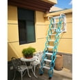 thumbnail image 6 of INTBUYING Wall-Mounted Attic Folding Ladders 14Steps Al-mg Alloy Blue-White, 6 of 9