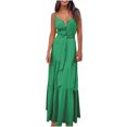 thumbnail image 2 of Drppepioner Robes Femmes Été Mode Femmes Été Bohème Robe Mi-Longue à Bretelles Verte 6(m), 2 of 7