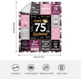 thumbnail image 6 of 75th Birthday Gifts for Women, Unique Happy Birthday Fleece Throw Blanket 50" x 60", Funny 75 Years Old Birthday Decorations Gifts, Best 75th Birthday Gfit Ideas for Mom, Wife, Sister, Friends, Female, 6 of 6