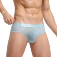thumbnail image 3 of Qarigey 2 piezas de ropa interior suave y Sexy suave súper elástica para hombre, ropa interior para hombre, calzoncillos sexys para hombre, Ropa interior azul oscuro 3XL, 3 of 6