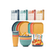 thumbnail image 1 of Vajilla De 36 Pzas Para 4 Personas+12 Tenedor De Frutas, 1 of 4
