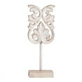 thumbnail image 2 of A&B Home Distressed White Leaf Wooden Statue 6.3" x 3.7" x 16.9", 2 of 5