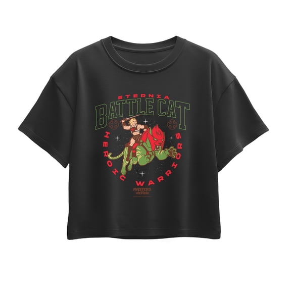 Masters of the Universe - Eternia Battle Cat Girls' Short Sleeve Boxy Graphic T-Shirt