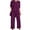 Purple, variant on Prolriy Pant Suits for Women, Women's Trendy 3 Piece Set Long Sleeve Cardigan Sleeveless Top & Wide Leg Pants Business Casual Outfits for Women Blue L