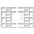 thumbnail image 1 of Ekena Millwork CMP14X9BX2-03000 3 in. ID x 4.75 in. Rectangle Beaux Architectural Grade PVC Contemporary Ceiling Medallion - 2 Piece, 1 of 1