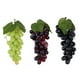 thumbnail image 1 of Racimos de uvas artificiales esmerilados, racimos de uvas decorativos, paquetes de uvas de goma en negro, morado y verde, 6 uds., 1 of 8