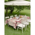 thumbnail image 4 of Outdoor Tablecloth with Umbrella Hole for Patio/Picnic/Party/Camping, Spring Flowers Waterproof Table Cloth Rectangle Table Cover Washable, Country Pink Peach Blossoms Botanical Floral (60"x 84"), 4 of 8