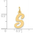 thumbnail image 3 of Finest Gold 14K Medium Script Letter S Initial Charm, 3 of 3