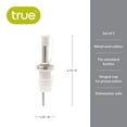 thumbnail image 3 of True Liquor Pourers with Caps, Pourer Spouts for Wine Vinegar Oil, Set of 2, 3 of 6