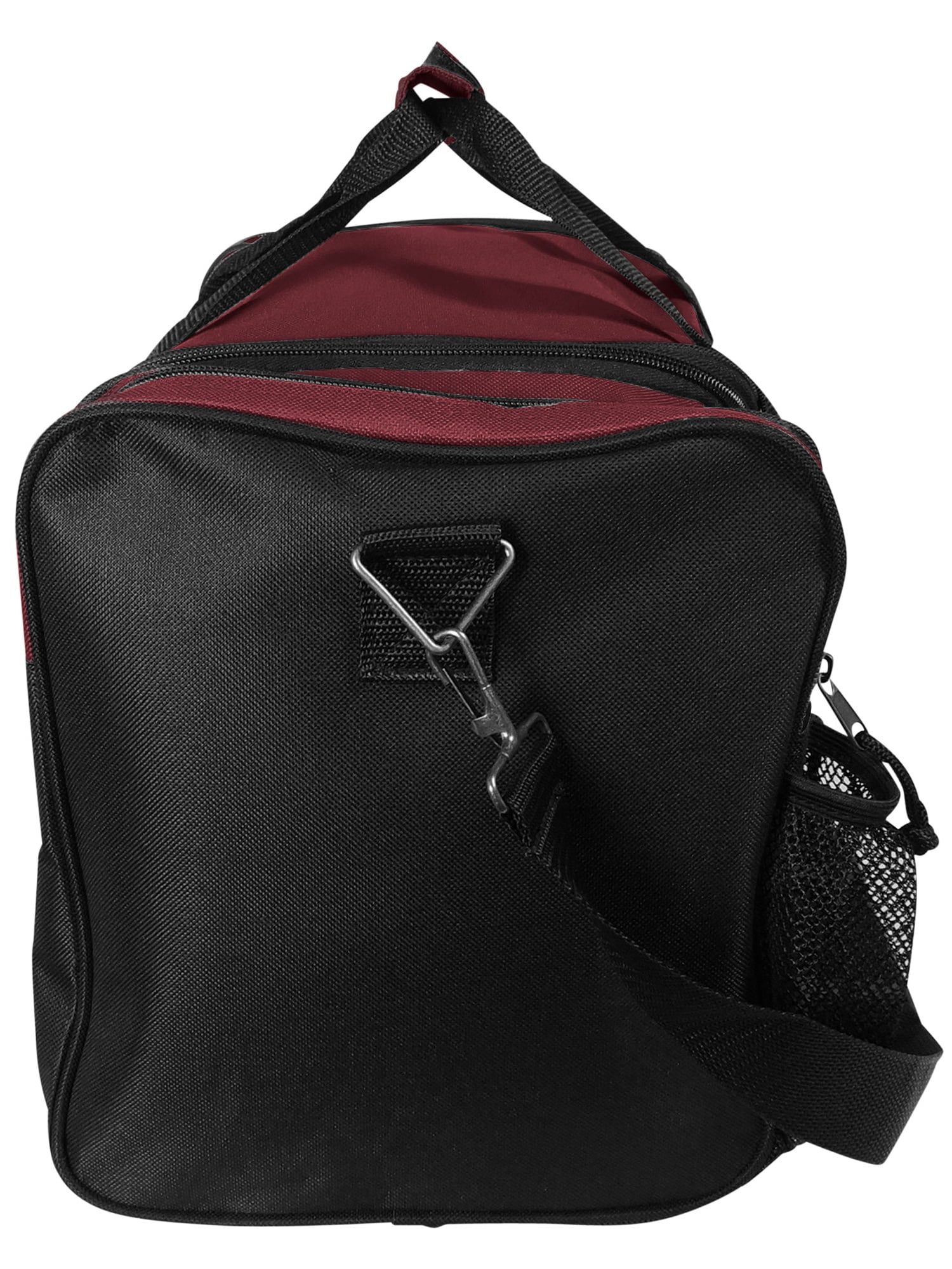 DALIX 17" Duffle Bag Sports Travel Gym Bag with Mesh Pockets in Maroon