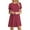 Red, variant on Zpanxa Women's Retro Polka Dot Short Sleeve Dress Round Neck Vintage Inspired Office Dress