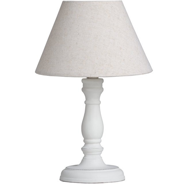 Hill Interiors - Lámpara de Mesa CyreneEnchufe (UK) (Beige, Blanco)