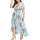 thumbnail image 3 of Vestido largo de una pieza con estampado de manga corta y talla grande para mujer, XL oso de fresa Electrónica, 3 of 5