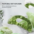 thumbnail image 2 of Herramienta de masaje Gua Sha CekPo Jade Stone con mango para cuerpo, 2 of 7