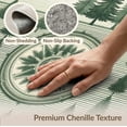 thumbnail image 6 of ODIKA 8'x10' Washable Area Rug Non-Slip Chair-Friendly Mat Symmetrical Forest Medallion Striped Bands Gentle Green Wash for Dining Room, Large Office, Lounge, 6 of 7