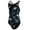 Black, variant on Stingray Fever Thin Strap One Piece Swimsuit, Unpadded, High Cut (Women’s)