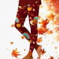 thumbnail image 2 of Thanksgiving Turkey Print Women's Leggings Comfortable Breathable Stretchy Workout Yoga Pants Soft High Waist Casual Athletic Wear, 2 of 2