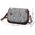 thumbnail image 2 of Abstract Diamond Geometric Pattern Vintage Crossbody Bag For Women Medium Leather Hobo Bags Shoulder Bag Classic City Leather Satchels, 2 of 8