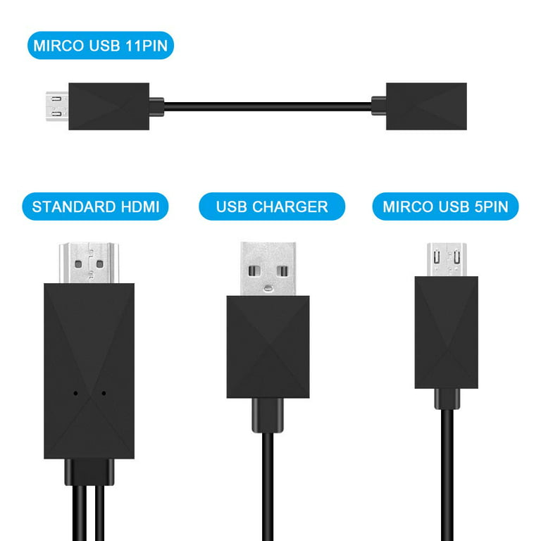 HDMI to Micro USB Cable, 1.5M/ 5ft Micro USB to Hdmi Cable