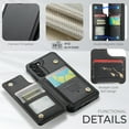 thumbnail image 3 of Feishell for Samsung Galaxy S23 Plus Case with Card Holder, Wallet Case for Women Men with RFID Blocking, Durable PU Leather Kickstand Magnetic Clasp Shockproof Phone Case,Black, 3 of 9