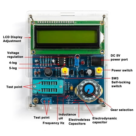 Circuit Board,Tester Circuit Kit Meter Diy Kit Diy Kit 51 Inductance Meter Kit 51 Tester Dsfen