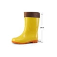 thumbnail image 3 of Gomelly Women Men Rubber Boot Slip Resistant Rain Boots Lightweight Garden Shoes Comfort Rainboot Work Waterproof Yellow Medium Tube (fleece) 9.5, 3 of 3