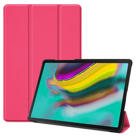 For Galaxy Tab S5e Cover, Smartphone Cover Tri-Fold Stand Slim and Lightweight with Auto Sleep/Wake Function for Samsung Galaxy Tab S5e SM-T720; SM-T725 Rose Red