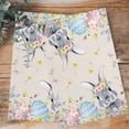 thumbnail image 4 of Easter Bunny Kitchen Towels Set of 3, Water Absorbent Dish Towel, Blue Easter Eggs Spring Floral Linen Decorative Hand Towels - Quick Drying Cloth for Cooking Baking, 18x28 Inch, 4 of 8
